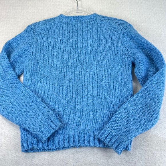 Vintage ROBERT SCOTT Womens 34 Blue Floral Button Long Sleeve Cardigan Sweater - Picture 11 of 11